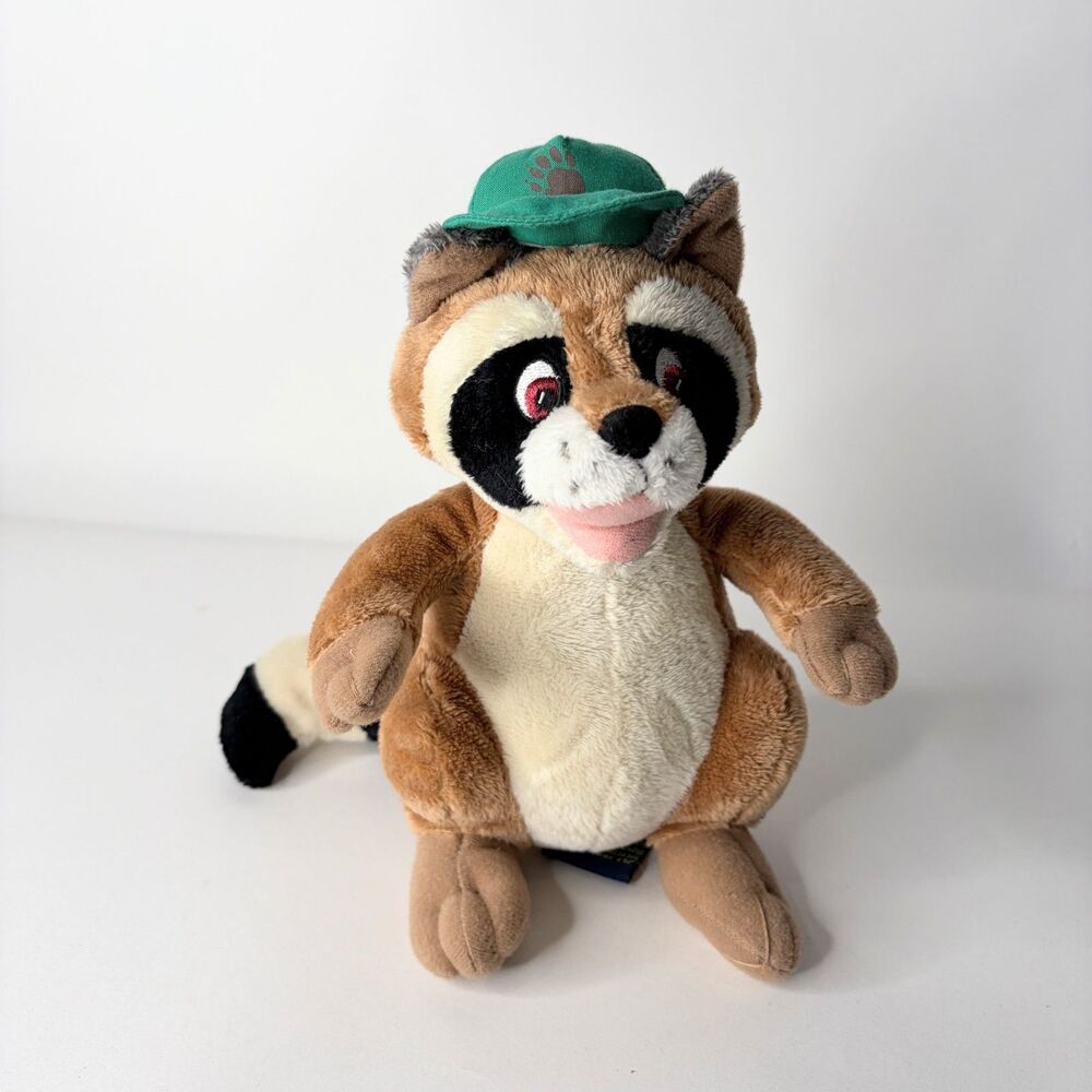 Ranger Rick Plush Stuffed Animal Raccoon 1994 8” Education Magazine Plush